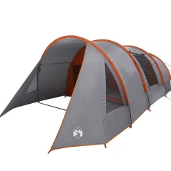 vidaXL Tunnel Tent 4-Person met dak Grijs en Oranje 778 x 356 x 210 cm
