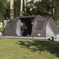 vidaXL Tunneltent 4-persoons waterdicht bruin