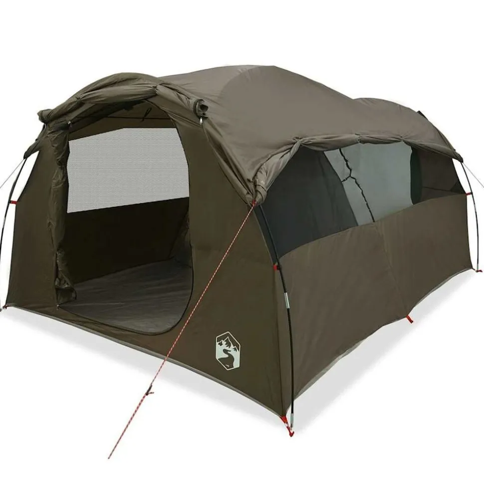 vidaXL Tunneltent 6-persoons waterdicht bruin