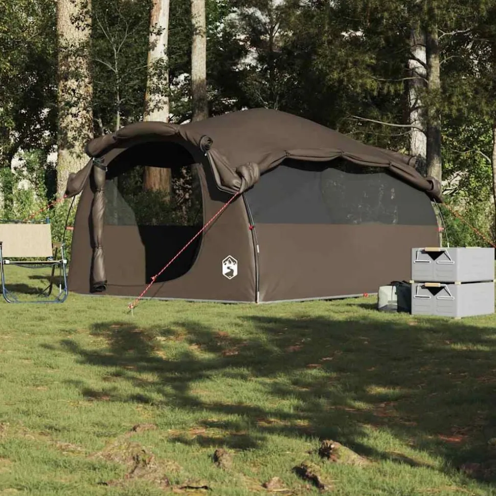 vidaXL Tunneltent 6-persoons waterdicht bruin