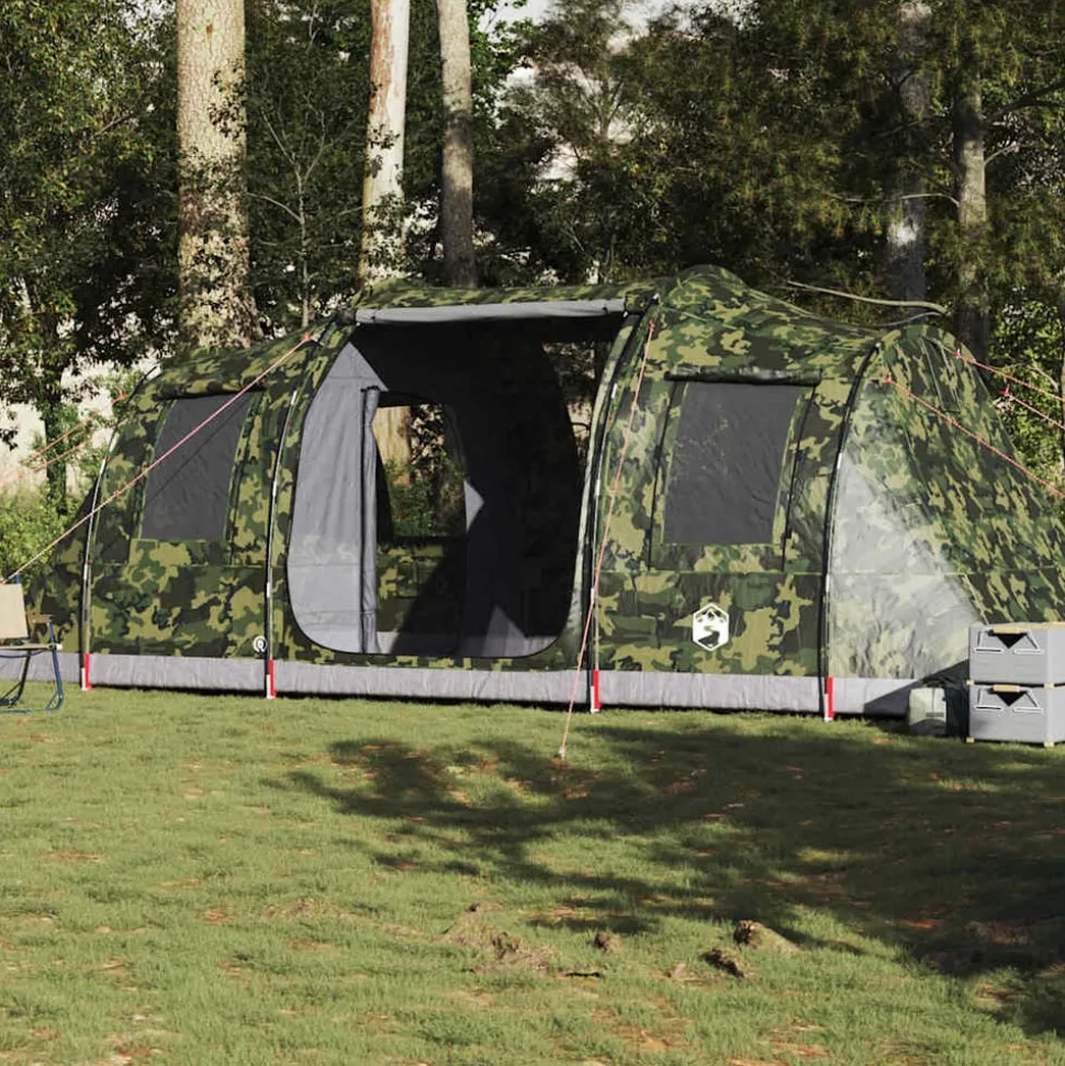 vidaXL Tunneltent 4-persoons waterdicht camouflage