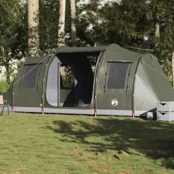 vidaXL Tunneltent 4-persoons waterdicht olijfgroen