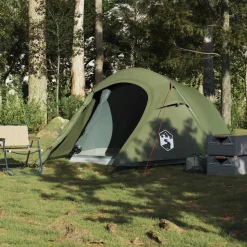 vidaXL Tunneltent 3-persoons waterdicht olijfgroen