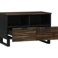 vidaXL TV Eenheden met lade Walnotenhout 70 x 33 x 46 cm Bewerkt hout