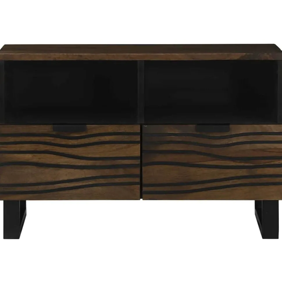 vidaXL TV Eenheden met lade Walnotenhout 70 x 33 x 46 cm Bewerkt hout