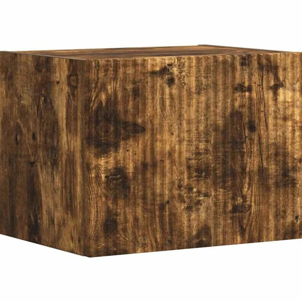 vidaXL TV Wandkast Gerookt eiken 39 x 31 x 29,5 cm Bewerkt hout