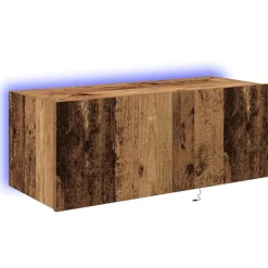 vidaXL TV Wandkast Oud Hout 80 x 35 x 31 cm Bewerkt hout