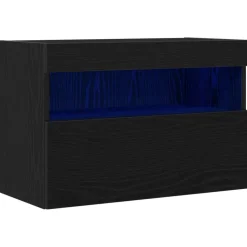 vidaXL TV Wandkast Zwart eiken 60 x 30 x 40 cm Bewerkt hout