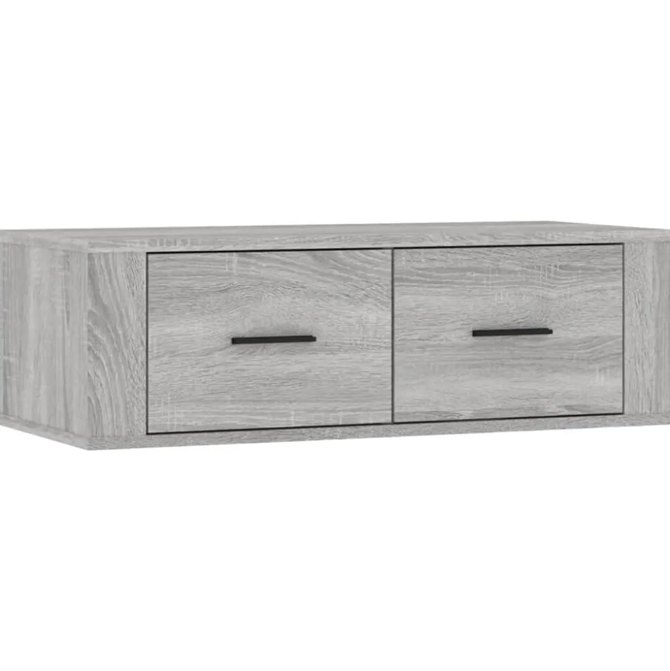 vidaXL Tv-hangmeubel 80x36x25 cm bewerkt hout grijs sonoma eikenkleur
