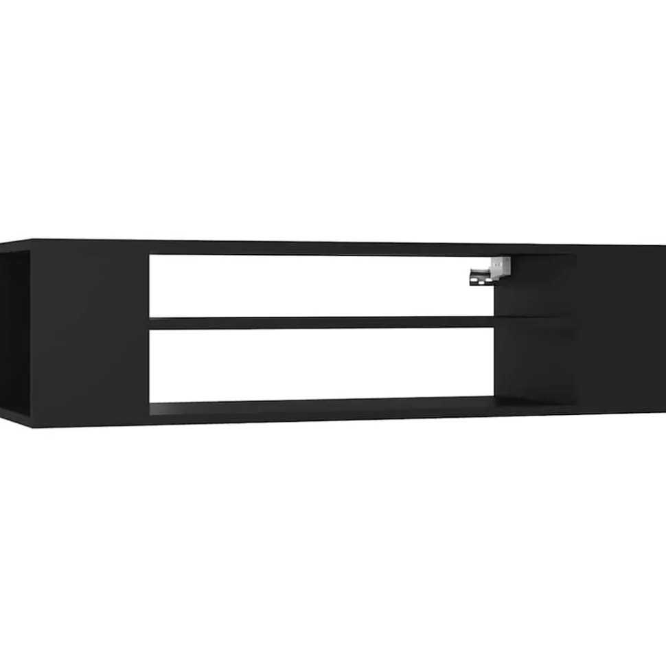 vidaXL Tv-hangmeubel 100x30x26,5 cm bewerkt hout zwart