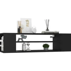 vidaXL Tv-hangmeubel 100x30x26,5 cm bewerkt hout zwart