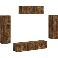 vidaXL TV-kast 5 pcs Gerookt eiken