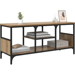 vidaXL TV-kast Artisan Eiken 100 x 35 x 45 cm Gemonteerd hout en ijzer