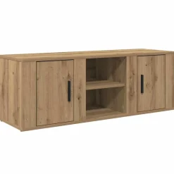 vidaXL TV-kast Artisan Eiken 100 x 31,5 x 35 cm Bewerkt hout