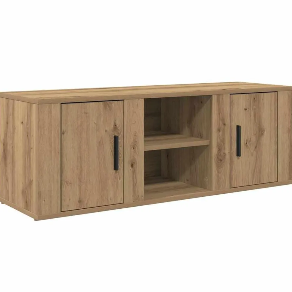 vidaXL TV-kast Artisan Eiken 100 x 31,5 x 35 cm Bewerkt hout