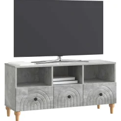 vidaXL TV-kast Beton Grijs 102 x 34,5 x 50 cm Geconstrueerd hout