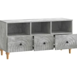 vidaXL TV-kast Beton Grijs 102 x 34,5 x 50 cm Geconstrueerd hout