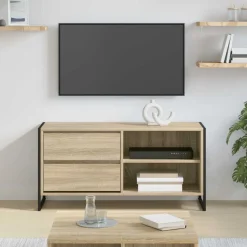 vidaXL TV-kast met lade Sonoma 100 x 36 x 49,5 cm Bewerkt hout