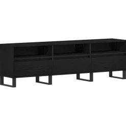 vidaXL TV-kast met lade Zwart Eiken 150 x 30 x 44,5 cm Bewerkt hout