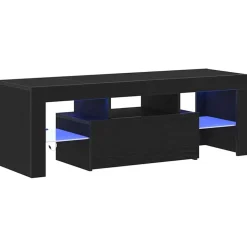 vidaXL TV-kast met lade Zwart Eiken 120 x 35 x 40 cm Bewerkt hout