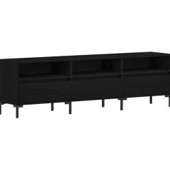 vidaXL TV-kast met lade Zwart Eiken 150 x 30 x 44,5 cm Bewerkt hout