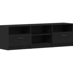 vidaXL TV-kast met lade Zwart Eiken 150 x 33,5 x 45 cm Bewerkt hout