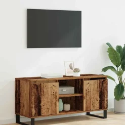 vidaXL TV-kast Oud Hout 104 x 35 x 50 cm Bewerkt hout