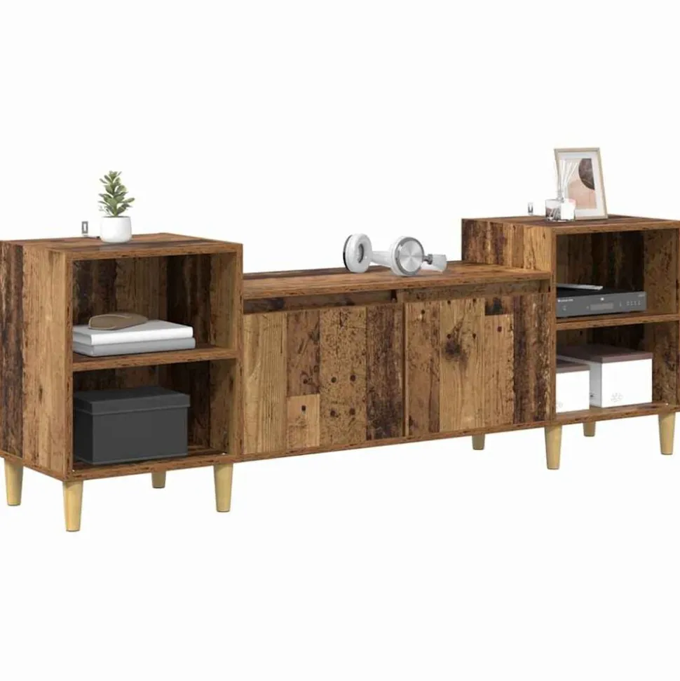 vidaXL TV-kast Oud Hout 160 x 35 x 55 cm Bewerkt hout
