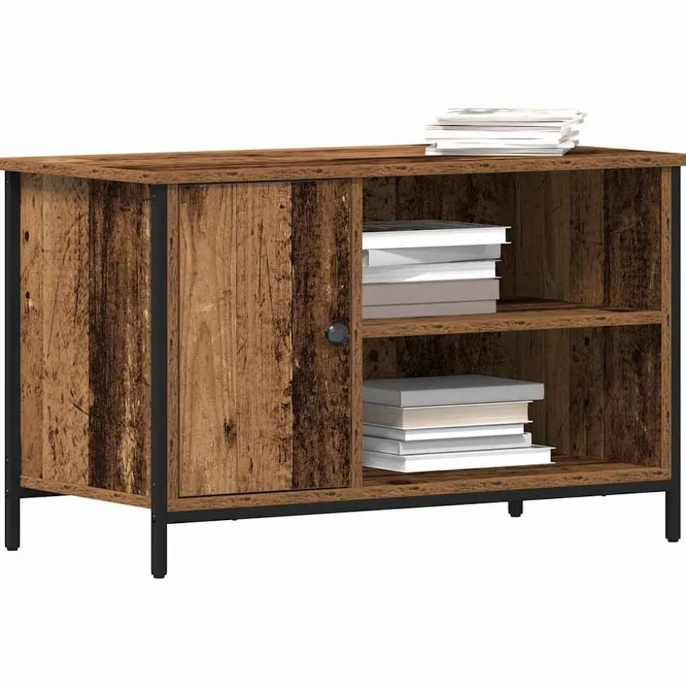 vidaXL TV-kast Oud hout 80 x 40 x 50 cm Bewerkt hout