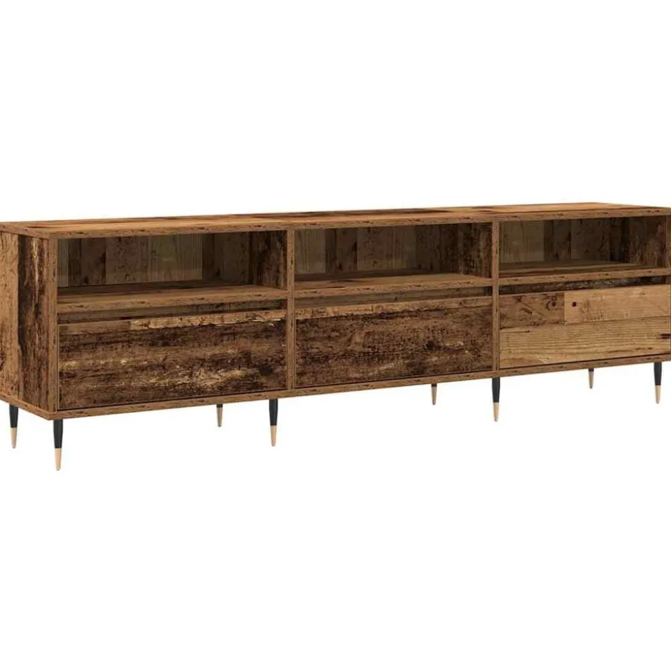 vidaXL TV-kast Oud Hout 150 x 30 x 45 cm Bewerkt hout