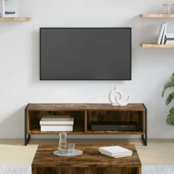vidaXL TV-kast Rook Eik 100 x 36.5 x 30.5 cm Bewerkt hout