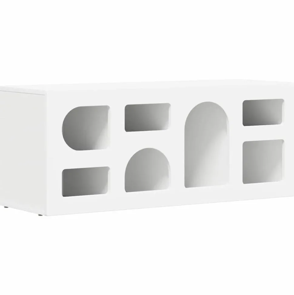 vidaXL TV-kast Wit 100 x 35 x 40 cm Bewerkt hout