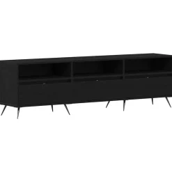 vidaXL TV-kast Zwart eiken 150 x 30 x 44,5 cm Bewerkt hout