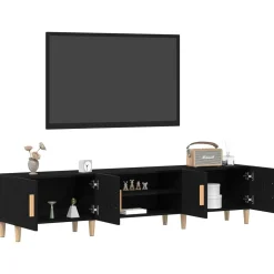vidaXL TV-kast Zwart Eiken 180 x 31,5 x 40 cm Bewerkt hout