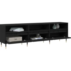 vidaXL TV-kast Zwart Eiken 150 x 30 x 45 cm Bewerkt hout