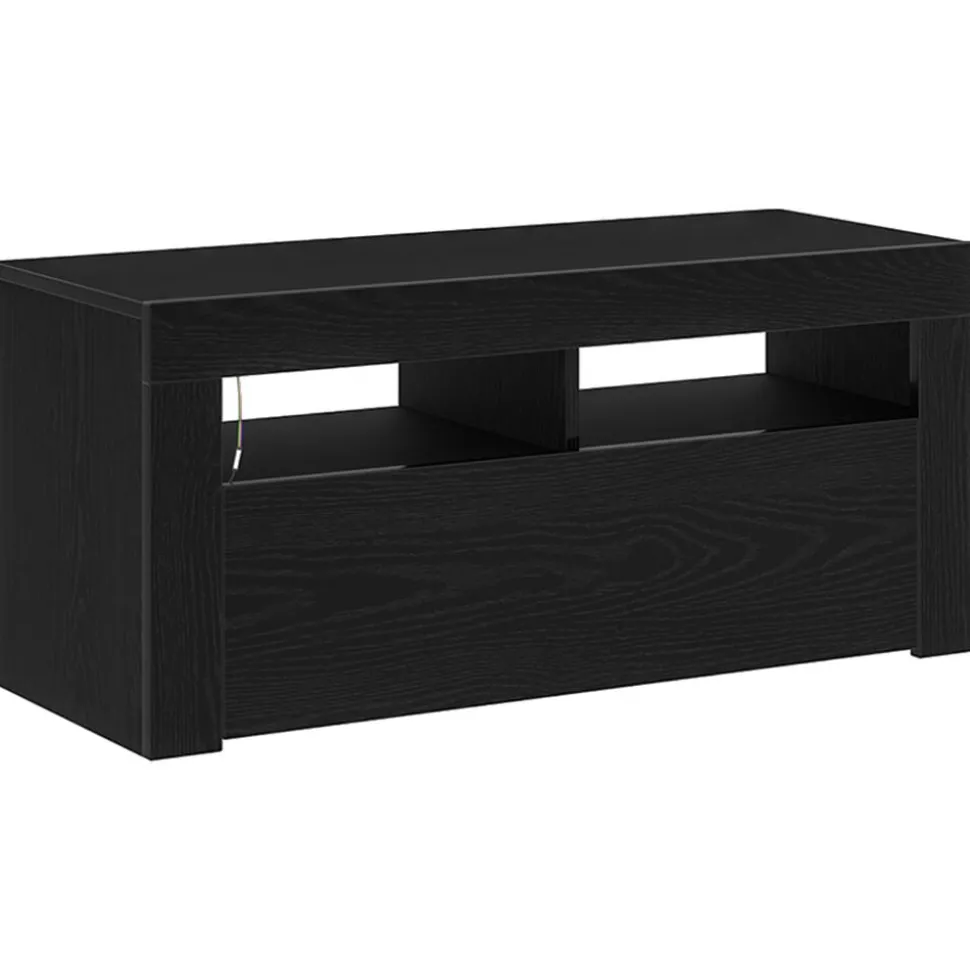 vidaXL TV-kast Zwart Eiken 90 x 35 x 40 cm Bewerkt hout