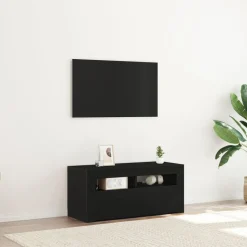vidaXL TV-kast Zwart Eiken 90 x 35 x 40 cm Bewerkt hout