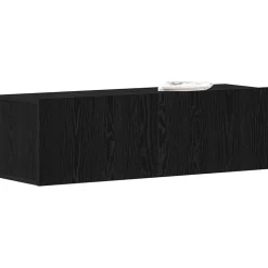 vidaXL TV-kast Zwart Eiken 100 x 30 x 30 cm Bewerkt hout