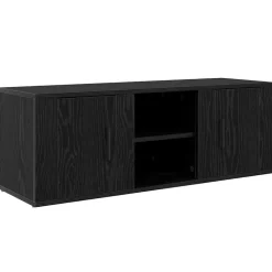 vidaXL TV-kast Zwart Eiken 100 x 31,5 x 35 cm Bewerkt hout