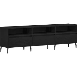 vidaXL TV-kast Zwart Eiken 150 x 30 x 44,5 cm Bewerkt hout