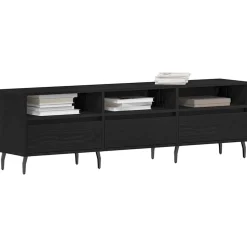 vidaXL TV-kast Zwart Eiken 150 x 30 x 44,5 cm Bewerkt hout