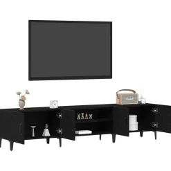 vidaXL TV-kast Zwart Eiken 180 x 31,5 x 40 cm Bewerkt hout
