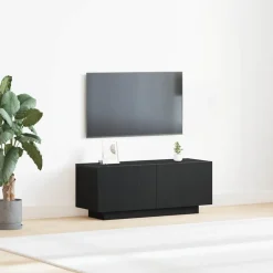 vidaXL TV-kast Zwart Eiken 100 x 35 x 40 cm Bewerkt hout