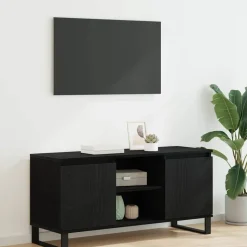 vidaXL TV-kast Zwart Eiken 104 x 35 x 50 cm Bewerkt hout