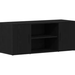 vidaXL TV-kast Zwart eiken 100 x 35 x 40 cm Bewerkt hout