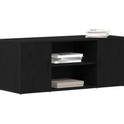 vidaXL TV-kast Zwart eiken 100 x 35 x 40 cm Bewerkt hout