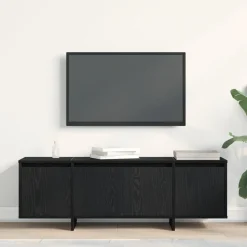 vidaXL TV-kast Zwart Eiken 120 x 30 x 40,5 cm Bewerkt hout