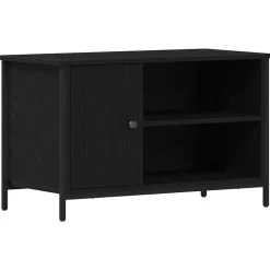 vidaXL TV-kast Zwart eiken 80 x 40 x 50 cm Bewerkt hout