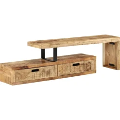 vidaXL Tv-meubel (118-200) x 30 x 40 cm massief hout mango