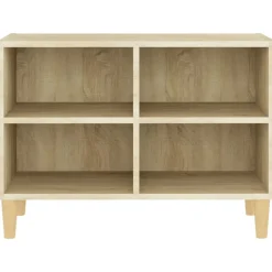 vidaXL Tv-meubel met houten poten 69,5x30x50 cm sonoma eikenkleurig